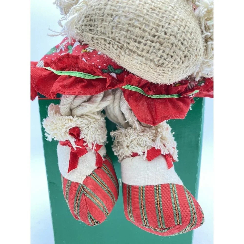VTG 90s House Of Lloyd Flossie Christmas Bunny Doll Box‎ Holiday Cottagecore Y2K